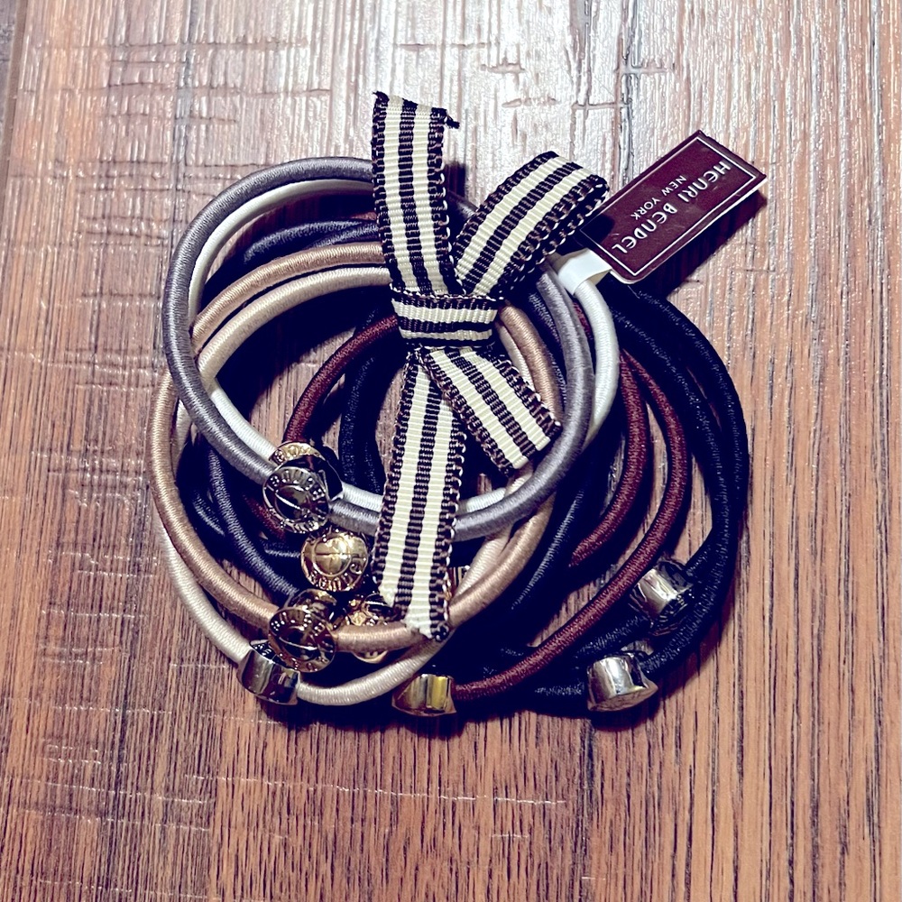 HENRY BENDEL Miss Bendel 10 Piece Assorted Colors Elastic Hair Ties NWT